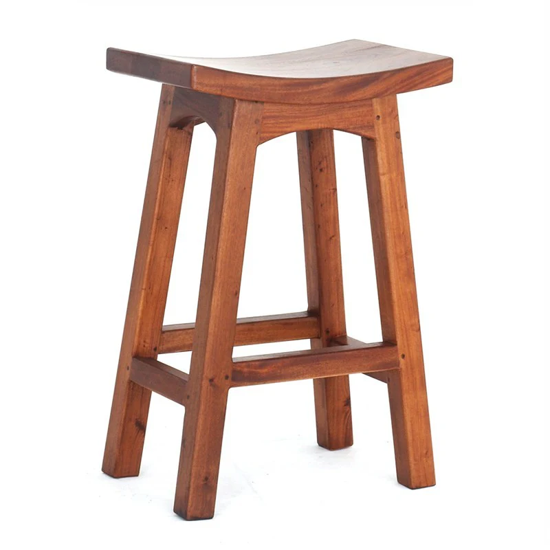 MP - Amst Solid Teak Timber 60 cm Counter Bar Stool, TEK168 BR 060 WD ( Picture Illustration Colour for Reference Only ) - Image 3