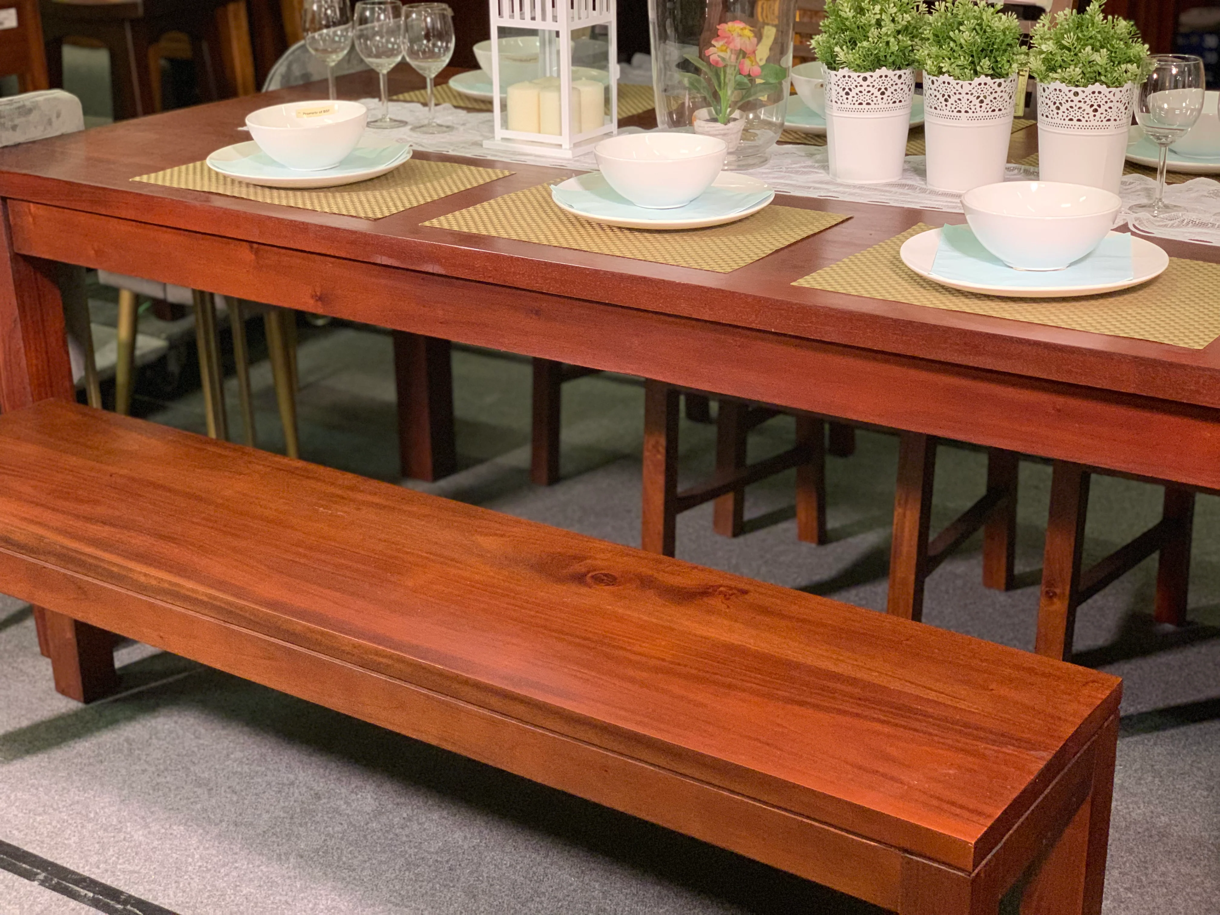 Amsterdam Dining Bench 90 cm Full Solid TEK168 BE 90 35 TA ( Picture for Reference Only ) - Image 5