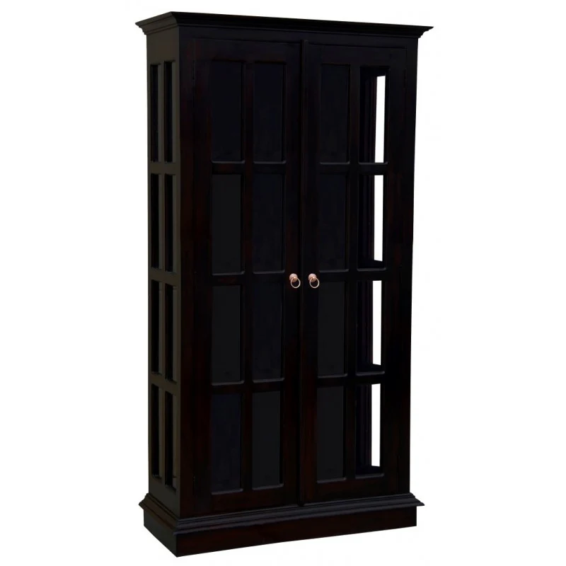 MP - Display Cabinet Range 2 Glass Door 4 Shelf Solid Wood TEK168 DC 200 GL ( Picture Illustration Colour for Reference Only ) ( White Colour ) - Image 4