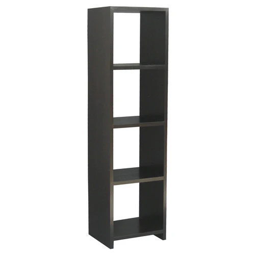 MP - Minimalist Teak Display 4 Cube Vertical 4 Shelves Bookcase TEK168 CU 004 VRPN ( Chocolate Colour ) - Image 3