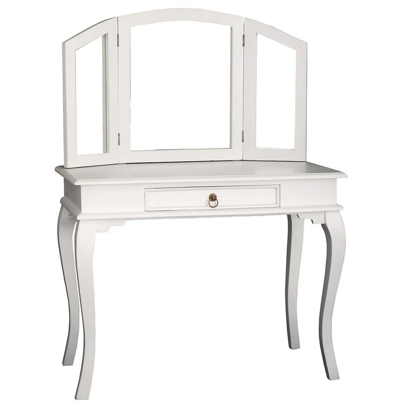 MP - Queen AnnMary Dressing Table Vanity Mirror 3 Folding Mirror 1 Big Drawer with Stool TEK168 ST 001 MR QA ( Mahogany Colour ) - Image 2