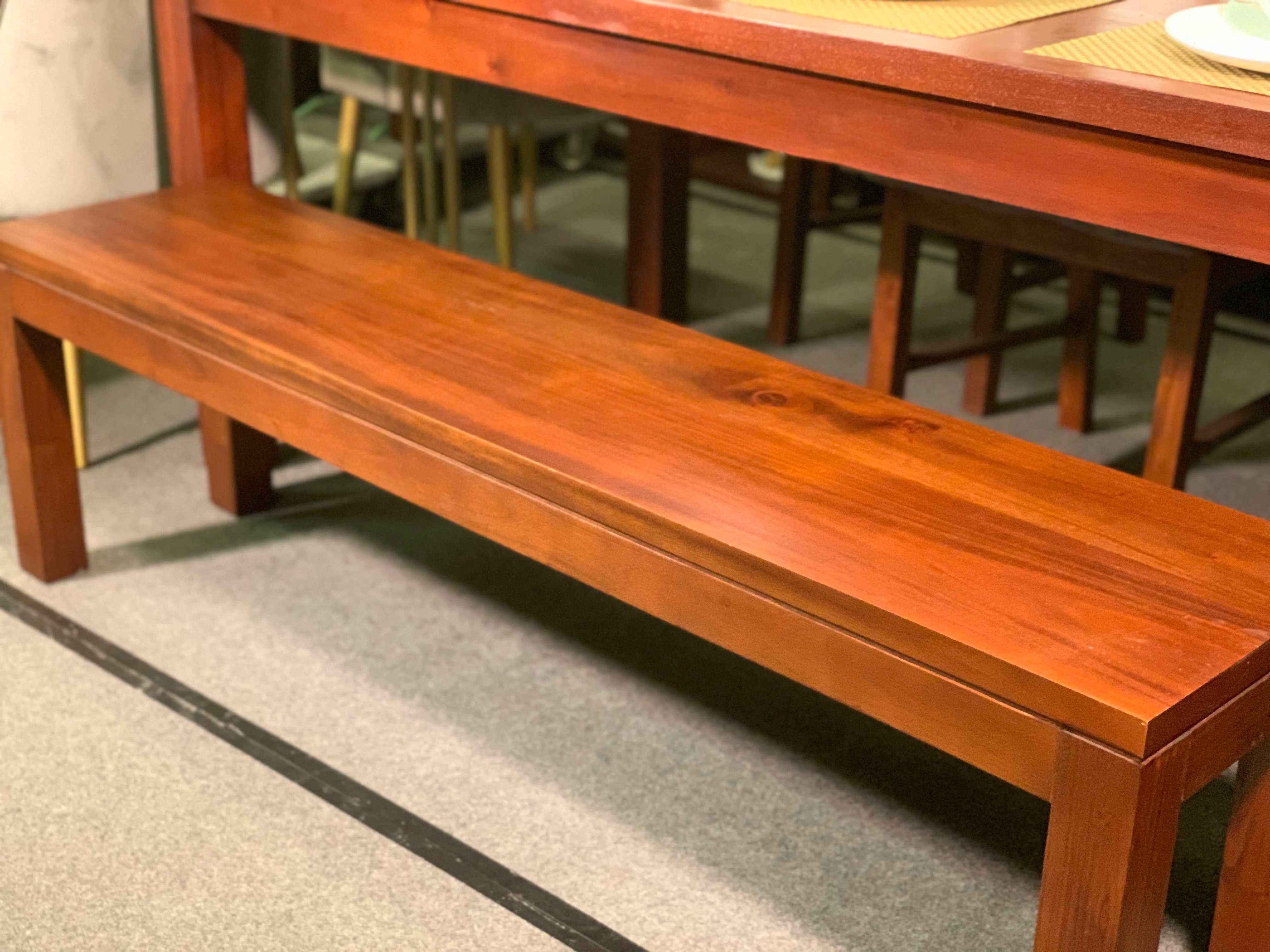 MP - Amsterdam Dining Bench 120 cm Full Solid TEK168 DT 120cm Bench TA ( Picture for Reference Only ) - Image 4
