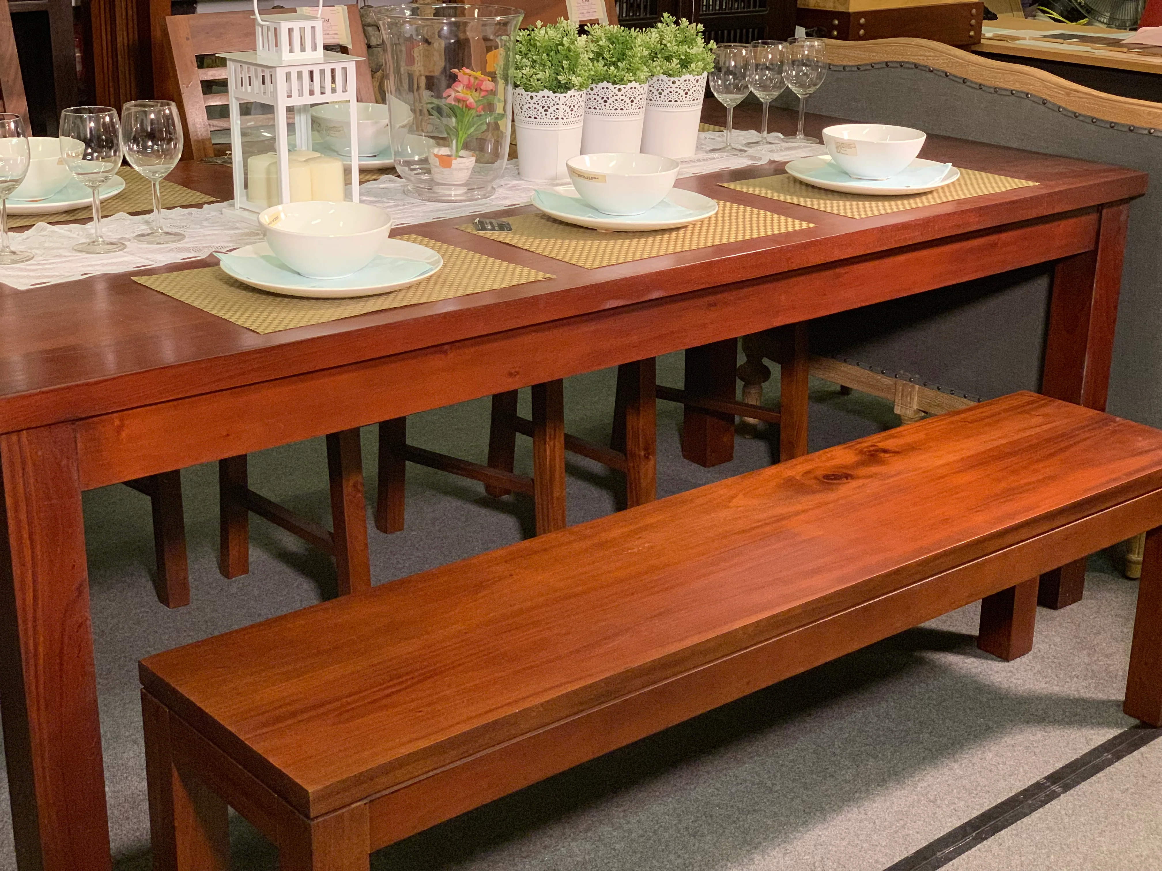 MP - Amsterdam Dining Bench 90 cm Full Solid TEK168 DT 90 cm Bench RPN ( Picture for Reference Only ) - Image 5