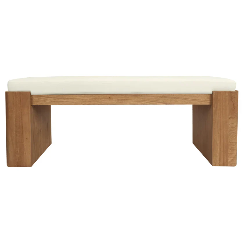 Adelle Solid Teak Timber Bench with Cushion BE 130 / 160 / 180 AD W/C - Image 10