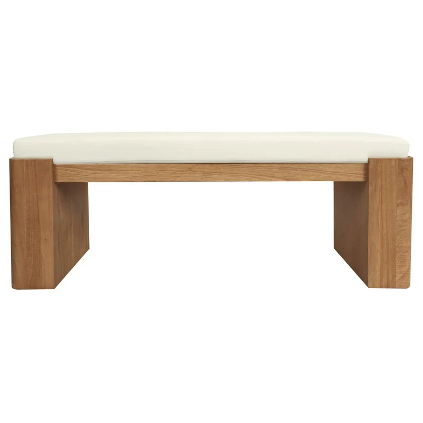 Adelle Solid Teak Timber Bench with Cushion BE 130 / 160 / 180 AD W/C - Image 8