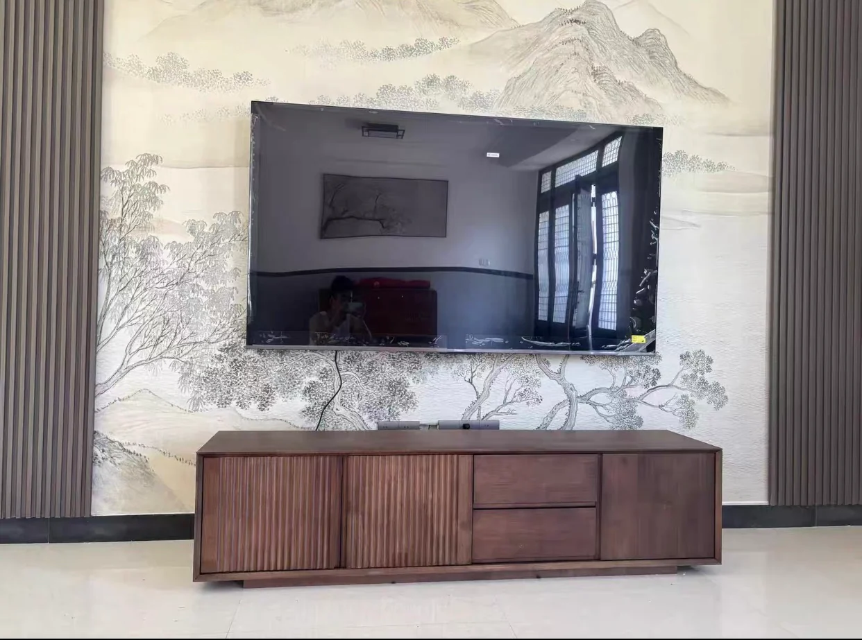 Adriannan HYATTA Scandinavian Japandi Solid Wood TV Console Cabinet - Image 6