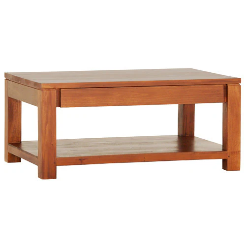 Assen Amsterdam Coffee Table with 2 Big Drawers and Bottom Open Shelf Rectangular Design Full Solid TEK168 CT 002 TA - Image 2