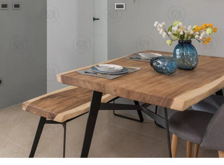 AVERY Solid Wood Dining Table Acacia Suar Design - Image 6