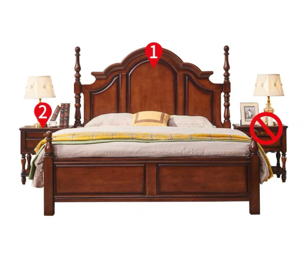 Mateo Boston Hilton Bed with carvings( Mahogany Colour ) - Image 11