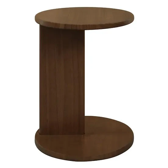 WAREHOUSE SALE Brentwood Teak Wood Round Lamp Table TEK168 LT 040 BW (Walnut / Almond) - Image 2