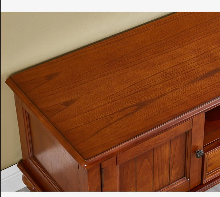 Calvin Glass Display 2 Drawers , TV Console, Coffee Table, America Classic Style Living room Solid Wood - Image 28