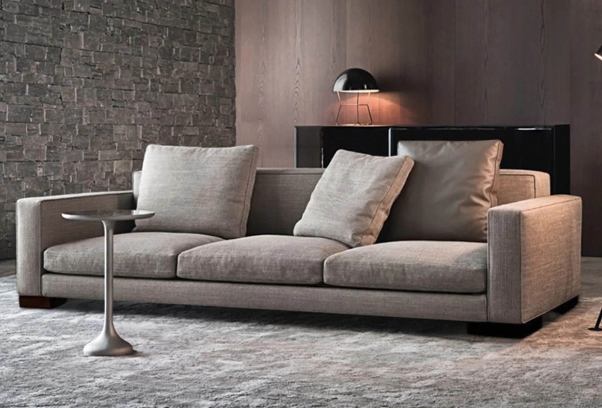 CYRILO Contemporary Nordic Scandinavian Fabric Down Feather Sofa - Image 11