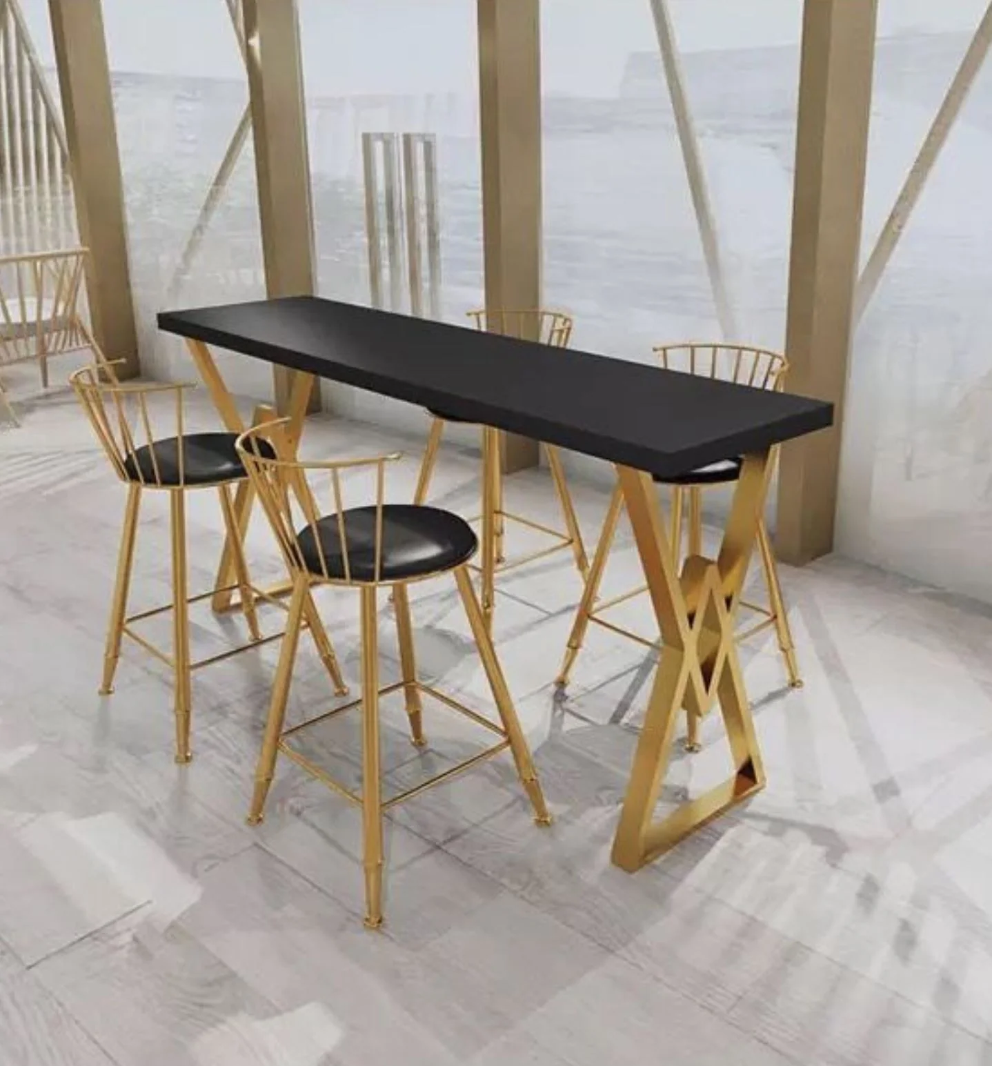 ESMERALDA Contemporary and Chic Bar Table - Image 4