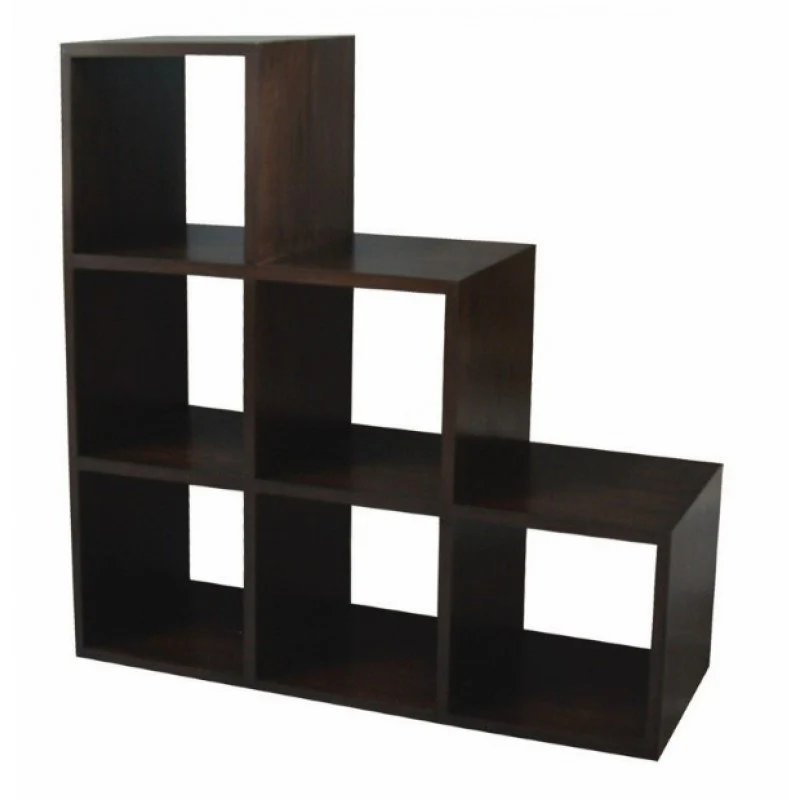 Exact Showroom Piece - Minimalist Teak Cube Six Stairs Shelf Display Bookcase TEK168 CU 006 RPN ( Light Pecan Colour ) - Image 4