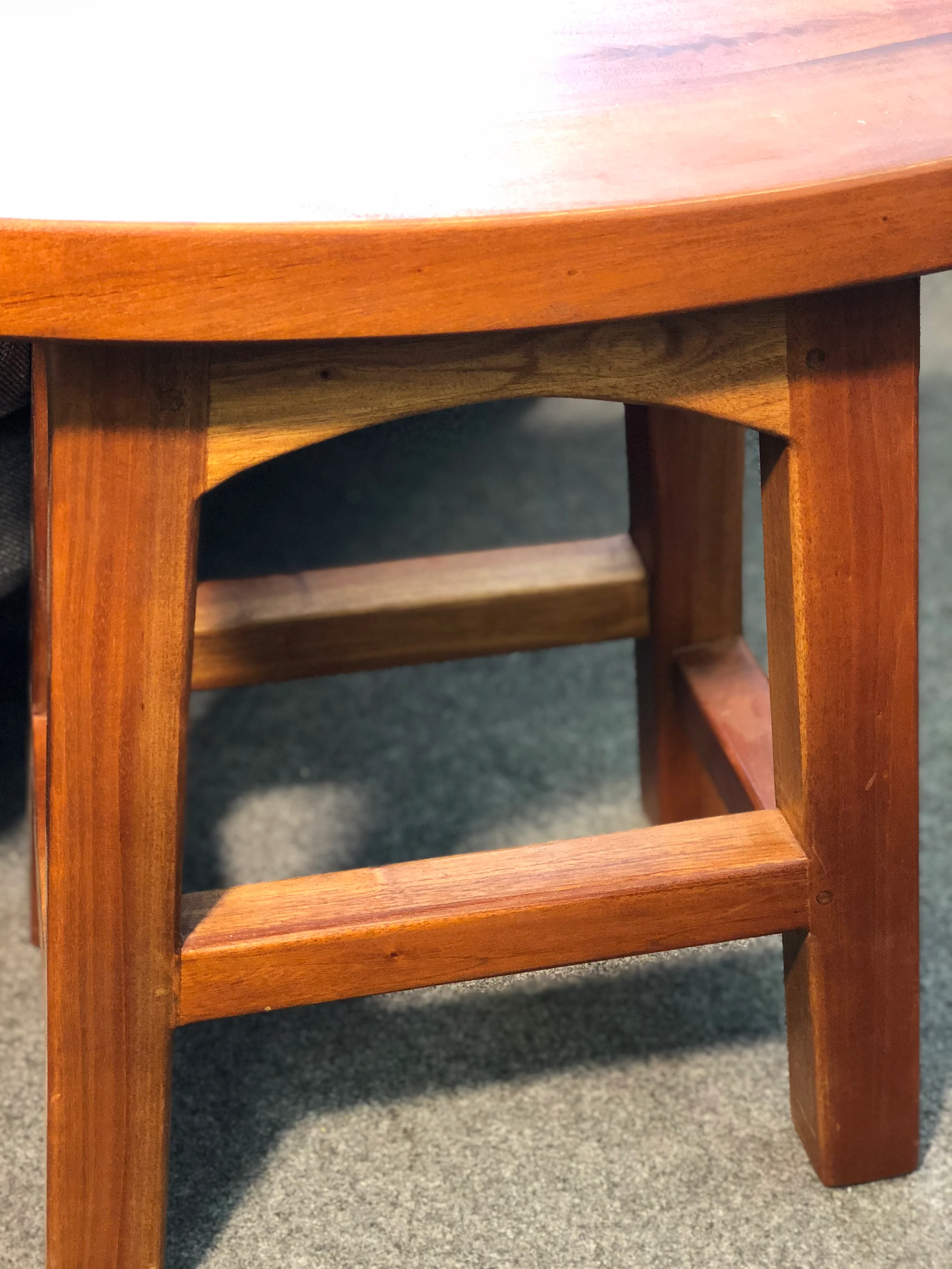 Amst Solid Teak Timber Table 48cm Bar Stool, TEK168 BR 048 WD LP 1 - Image 7