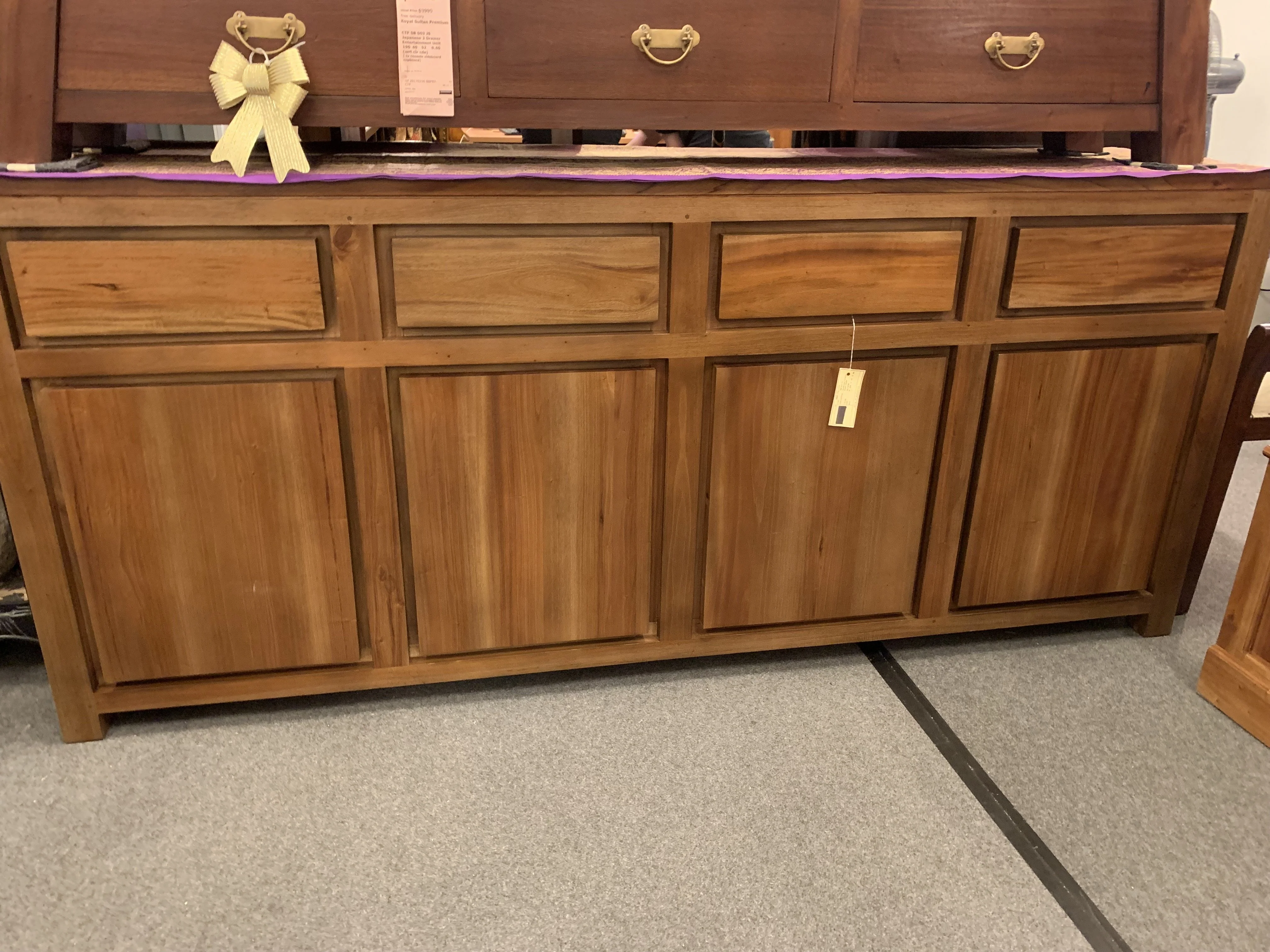 Franeker Amsterdam Teak Wood Buffet Sideboard 190 cm 4 Drawers 4 Door Cabinet Full Solid  SB 404 TA TEK168 SB 404 TA EC - Image 2