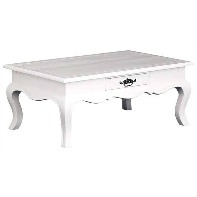 French Provincial Center Table Solid Timber 2 Drawer Coffee Table - TEK168 CT 002 FP-WH( Picture for Reference Only ) - Image 2