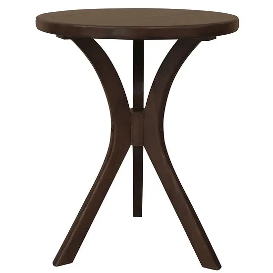 Gatsby Teak Round Side Table TEK168 LT 048 GTY (Walnut / Natural) - Image 4
