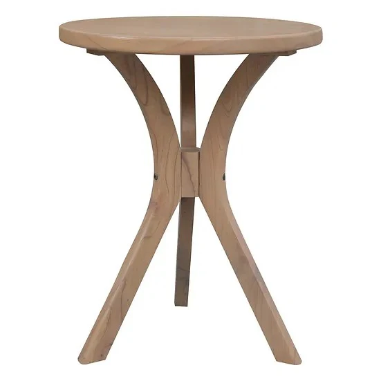 Gatsby Teak Round Side Table TEK168 LT 048 GTY (Walnut / Natural) - Image 5