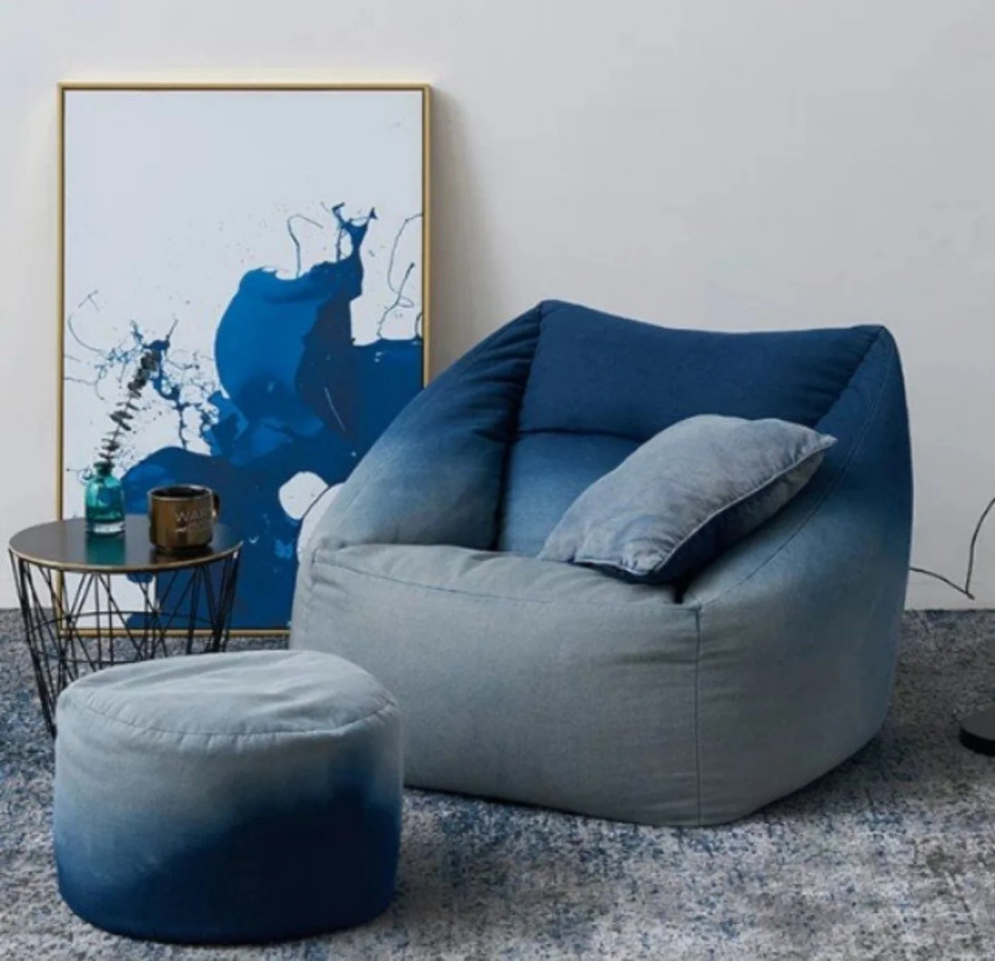 HARPER Ombre Denim Lazy Boy Armchair