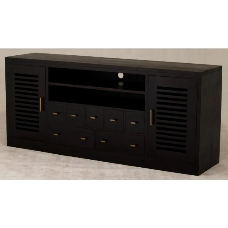 Holland TV Console 185 cm 2 Slatted Door 2 Big Drawers 5 Small Drawers TEK168 SB 207 HSR FL - Image 3