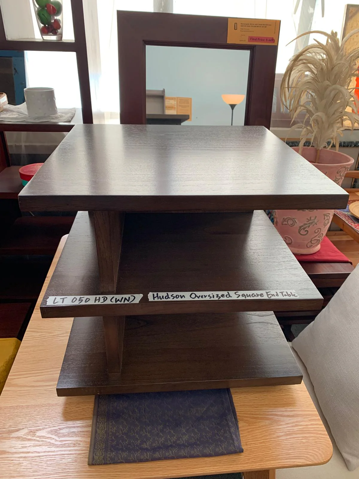 Hudson Teak Oversized Square End Table, TEK168 LT 050 HD (WN) - Image 2