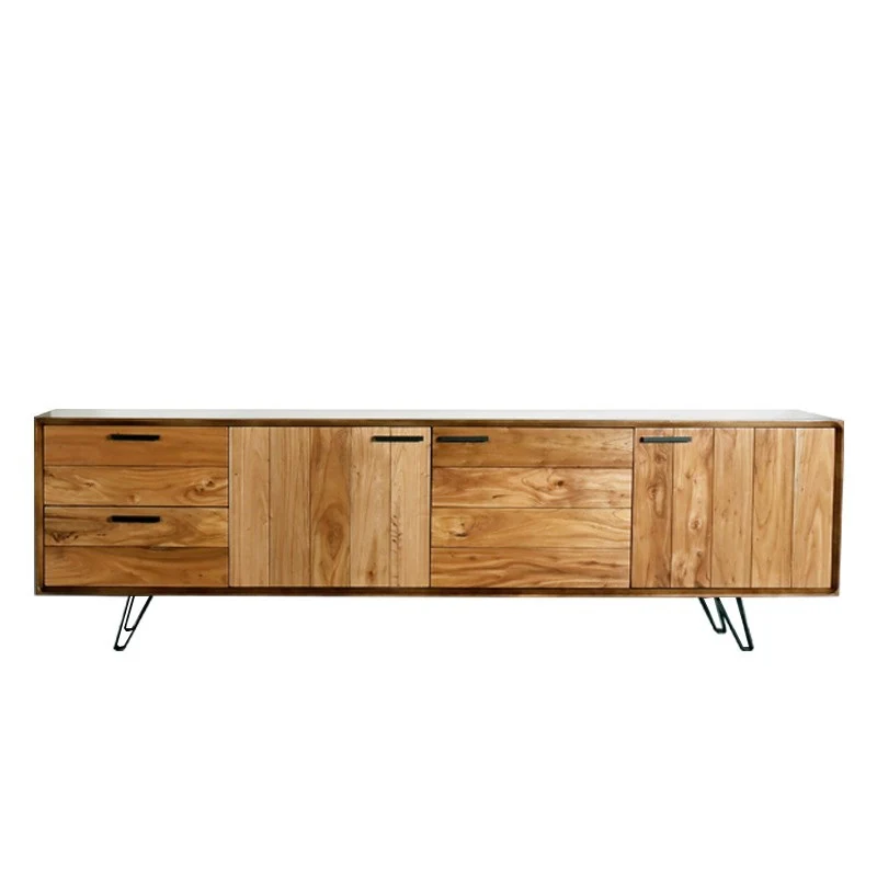 ISABELLA Industrial Design Solid Wood TV Console - Image 4