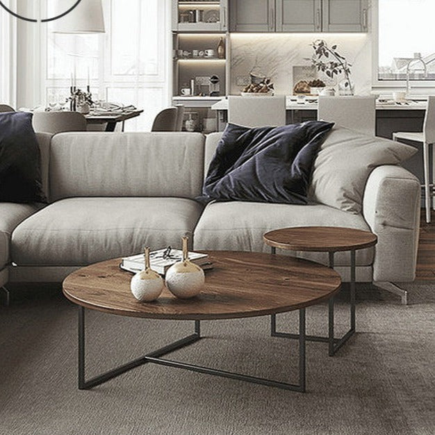 KEHLANI RADISSON Coffee Table Nordic Solid Wood Round Coffee Table ( 4 Color 2 Size ) - Image 2