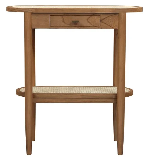 RADISSON Kelly 1 Drawer Teak Wood Hall Way Table Console TEK168 ST 001 RTKL (Almond)