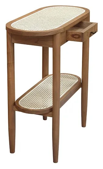 RADISSON Kelly 1 Drawer Teak Wood Hall Way Table Console TEK168 ST 001 RTKL (Almond) - Image 3