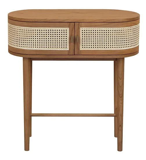 RADISSON Kelly 2 Door Rattan teak Wood Console Table TEK168 ST 200 RTKL (Almond) - Image 4