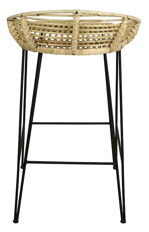 Kiara WYNHAM RTA Rounded Rattan Bar Stool - Image 4
