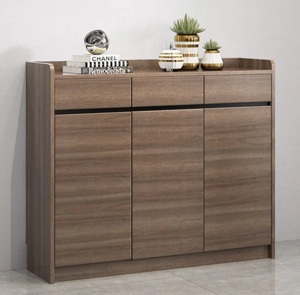 KIRSTINE COURTYARD Scandinavian Chinese Solid Wood Shoe Cabinet 120cm