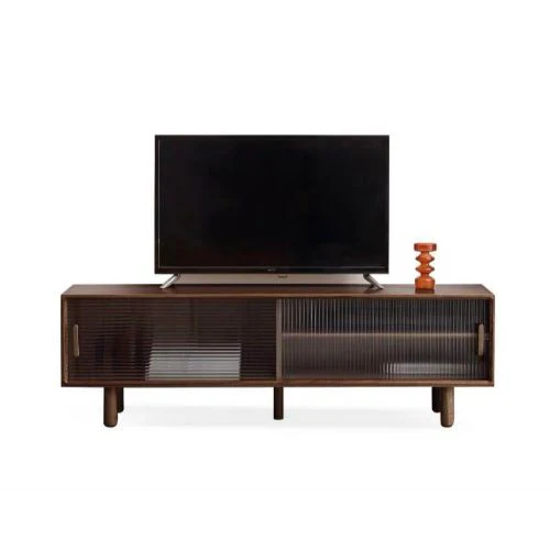 LEAH Solid Oak Wood TV Console Entertainment Unit ( Select from 2 Color ) - Image 6
