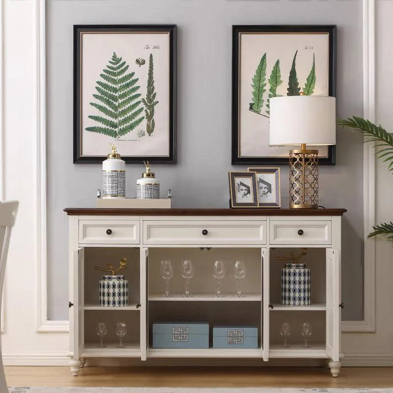 LEONARDO Buffet Sideboard 4 Door 3 Drawers ( Colour Picture Illustration for Reference Only ) - Image 3