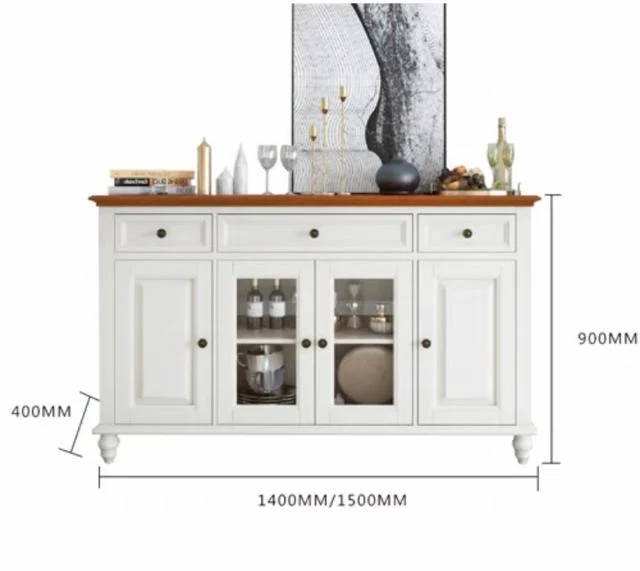 LEONARDO Buffet Sideboard 4 Door 3 Drawers ( Colour Picture Illustration for Reference Only ) - Image 7
