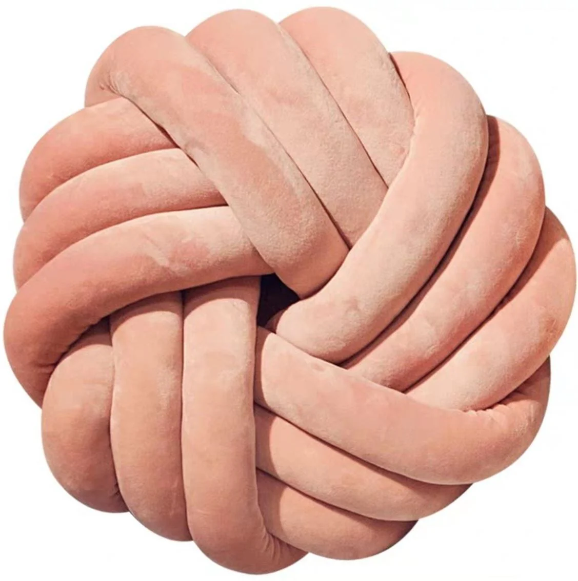 LILLY Knotted Soft Velvet Macaron Cushion - Image 4