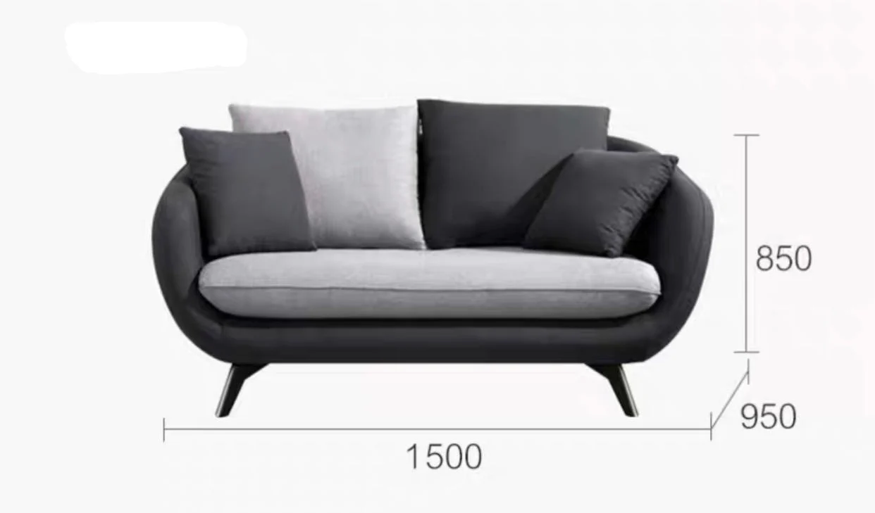 LLONA Modern and Contemporary Fabric Nordic Style Sofa - Image 11
