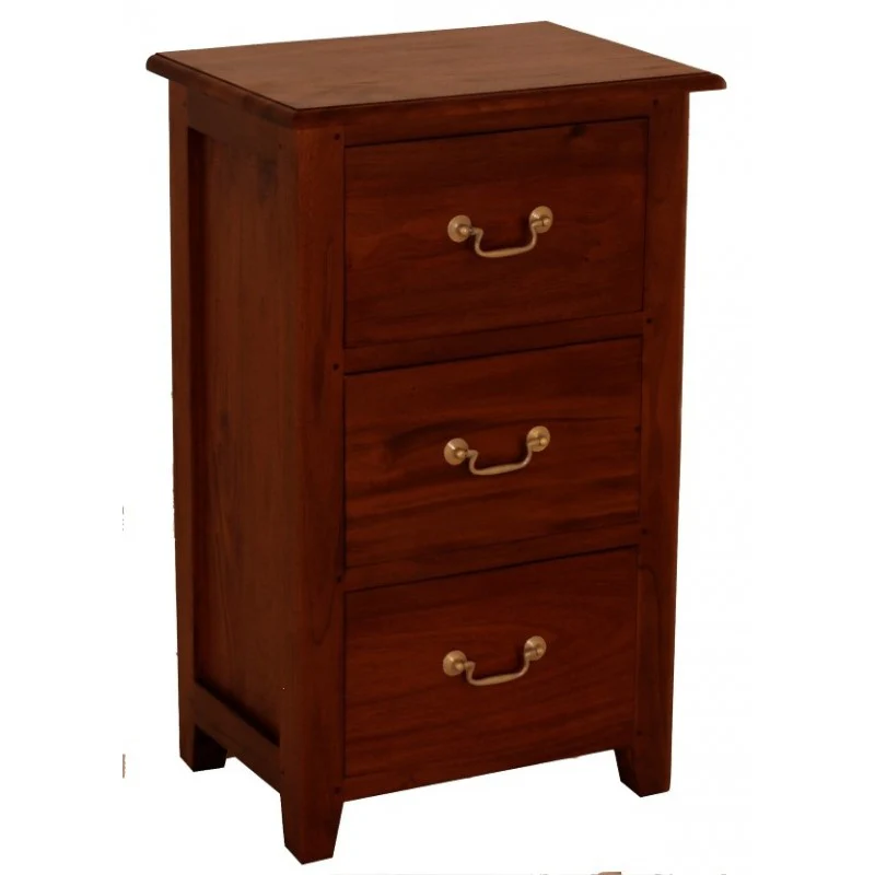 MP - 3 Drawer Lamp Table Solid Timber Wood TEK168 LT 003 PN ( White Colour ) - Image 4