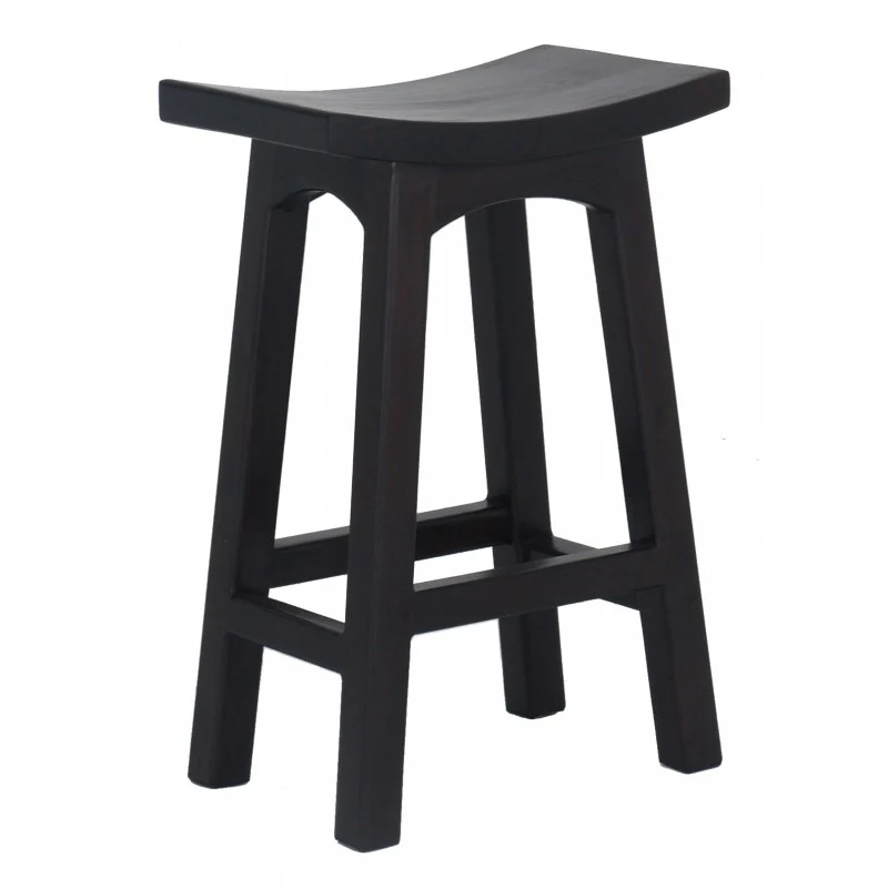 MP - Amst Solid Teak Timber 67cm Counter Bar Stool, TEK168 BR 067 WD - Image 4