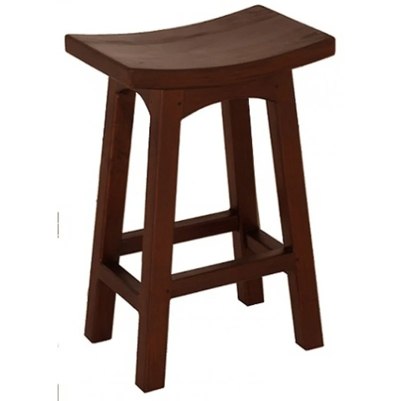 MP - Amst Solid Teak Timber 67cm Counter Bar Stool, TEK168 BR 067 WD - Image 7