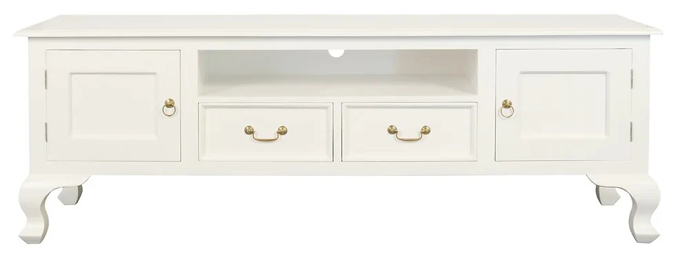 WAREHOUSE SALE Queen Anna Solid Wood Timber 2 Door 2 Drawer French TV Console Unit, 180cm TEK168 EU 202 QA ( Discount Price $999, Special Price $899 ) - Image 5