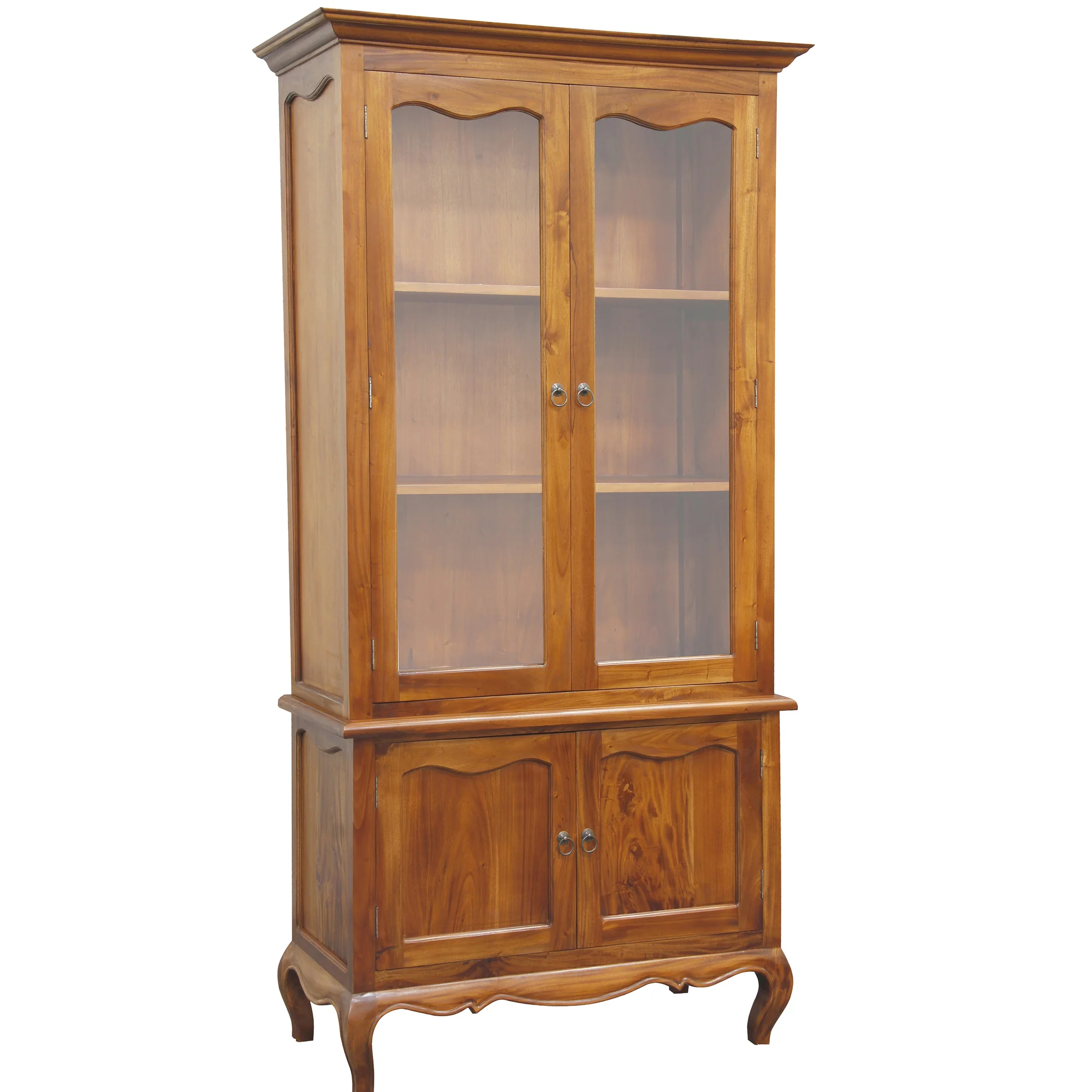 Warehouse Sale Mervin Solid Timber French Province Cupboard Display Hutch -French Buffet and Hutch - TEK168 AR 400 FP ( 3 Color Choice ) Light Pecan Special Price $1799 - Image 12