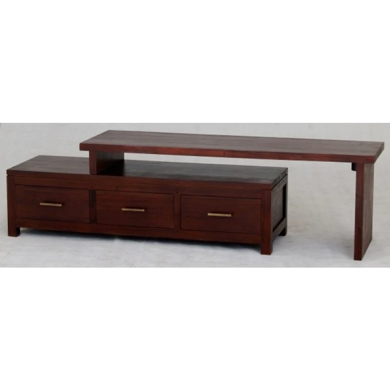 Milan Extension Movable TV Console with 3 Drawers TEK168 TV 003 PNM - Image 3