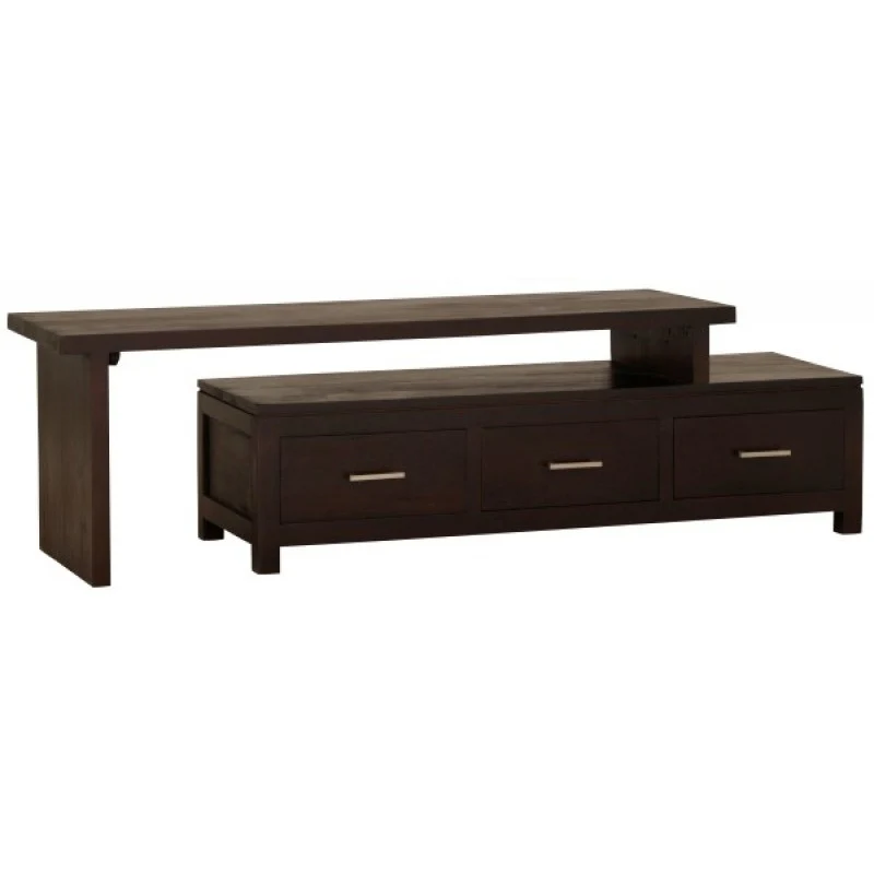Milan Extension Movable TV Console with 3 Drawers TEK168 TV 003 PNM - Image 5