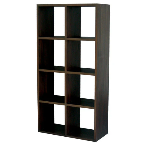 Minimalist Teak Cube Bookcase Display Eight Shelf TEK168 CU 008 RPN ( Chocolate Colour ) ( Picture Illustration Colour for Reference Only )