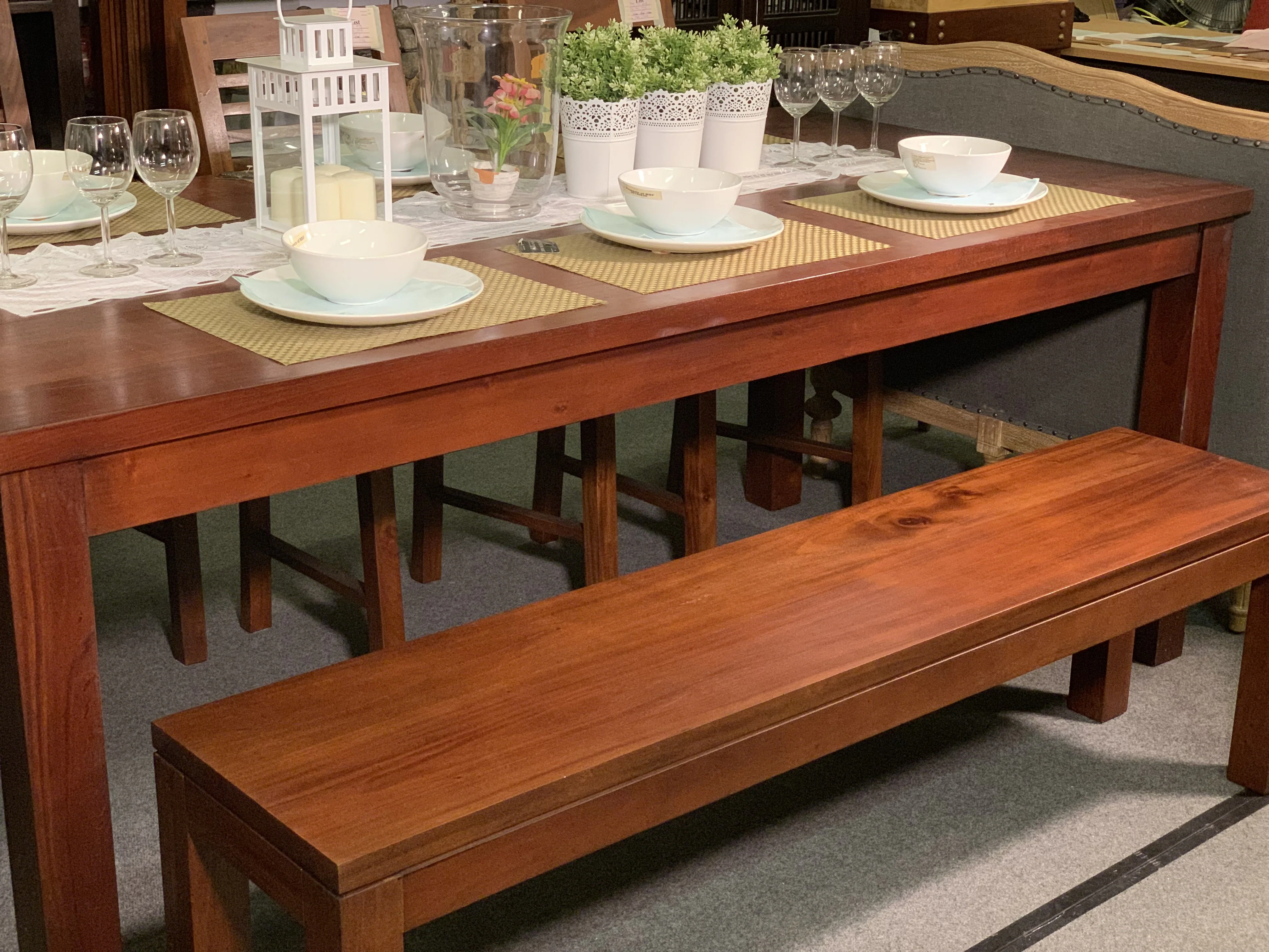 MP - Amsterdam Dining Table w 6 Chairs Special Package Set 200 x 100 x 78 Full Solid TEK168 DT 200 90 TA (Special Dining Package Price) ( Picture for Reference Only ) - Image 10