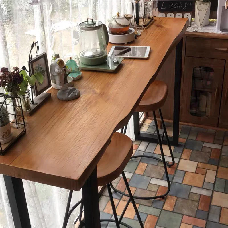 NEVAEH Solid Wood Live Edge Bar Table / Bar Stool Nordic Scandinavian Design. ( 11 Sizes ) - Image 14