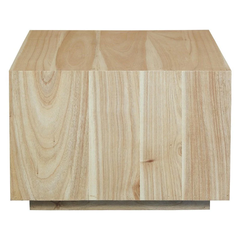 OSCAR WYNHAM Teak Timber Low Bedside Table, Natural - Image 6