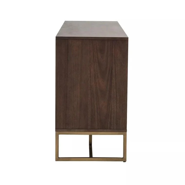 PAUL Herringbone Acacia Solid Wood Sideboard Cabinet - Image 4